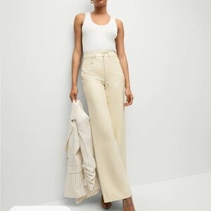 Veronica Beard Taylor Vegan Leather Wide-Leg Pant Sz 27